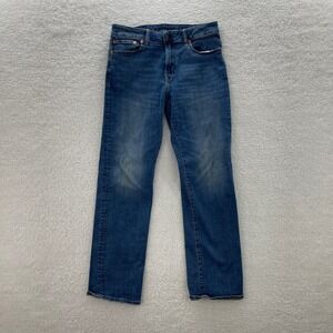 American Eagle Jeans Mens 32x34 Blue Original Bootcut Medium Wash Denim Grunge